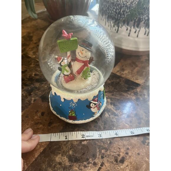 Snowman and Penguin Christmas Snow Globe - Picture 6 of 9